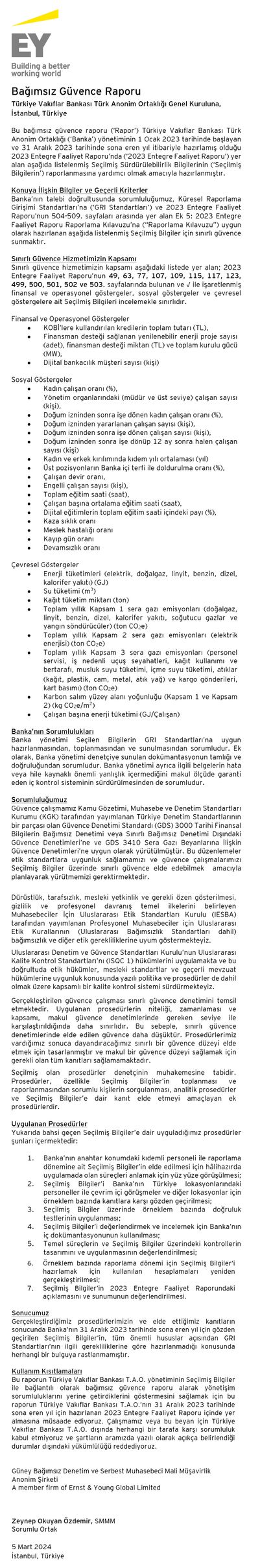 Bağımsız Güvence Beyanı